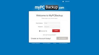MyPCBackup : Login