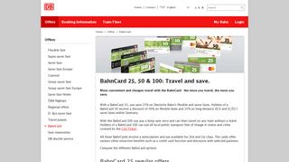 BahnCard: Book a ticket and save - Deutsche Bahn