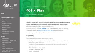 Benefits Guide | 401(k) Plan | Baker Hughes Employee Benefits