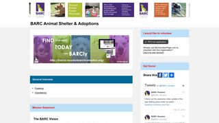 MyVolunteerPage - BARC Animal Shelter & Adoptions
