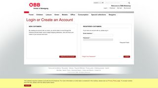 Login or Create an Account - ÖBB Shop
