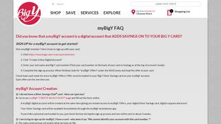 Big Y World Class Market - myBigY FAQ