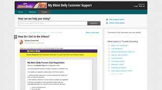How Do I Get to the Videos? : My Bikini Belly Customer Support
