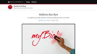 MyBiola Bye-Bye - Student Life Blog - Biola University