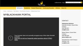 MyBlackHawk Portal - Black Hawk College