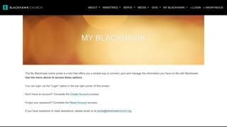 My Blackhawk online portal - Blackhawk Church