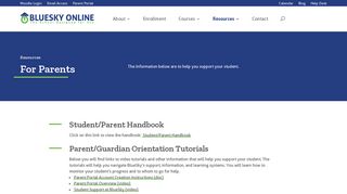 For Parents - Blue Sky Online School