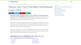Where Can You Find BMO Retirement Login Info? | Reference.com