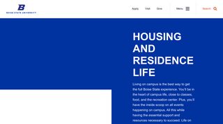 Housing and Residence Life - Boise State University