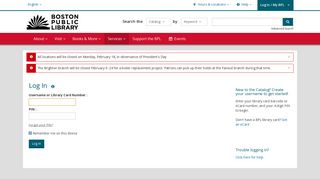 Login to Your Account - BPL Bibliocommons