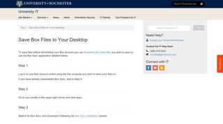 Save Box Files to Your Desktop - University IT