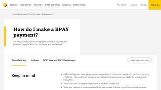 How do I make a BPay payment? - CommBank