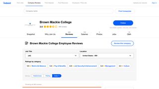 Working at Brown Mackie College: 470 Reviews | Indeed.com