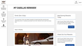 My Cadillac Rewards - Cadillac Owner Center