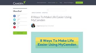 8 Ways To Make Life Easier Using MyCamden | CamdenLiving.com ...
