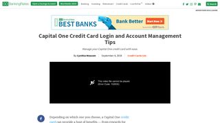 Capital One Credit Card Login and Account Management Tips ...