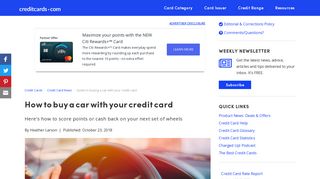 Guide to buying a car with your credit card - CreditCards.com