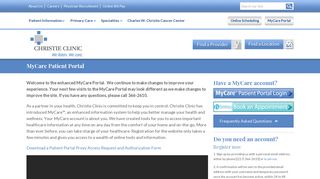 MyCare Patient Portal | Christie Clinic