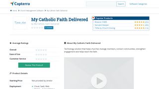 My Catholic Faith Delivered Reviews and Pricing - 2019 - Capterra