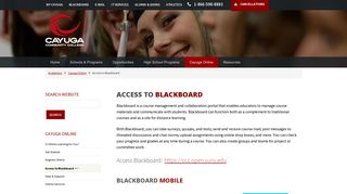 Access to Blackboard - Cayuga Community College