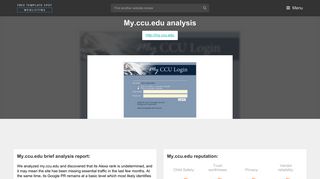 My.ccu.edu. My CCU Login - Popular Website Reviews