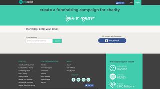 Login charity campaign - mycause