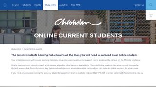 Chisholm Online Current Students | Chisholm TAFE