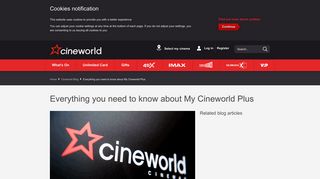 Everything you need to know about My Cineworld Plus
