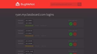 ryan.myclassboard.com passwords - BugMeNot