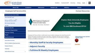 Employee Self Service - Human Resources - Clayton State University