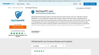 Top 270 Reviews and Complaints about MyCleanPC.com