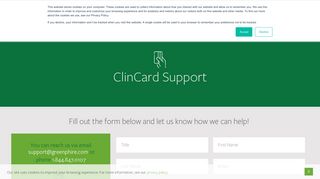 ClinCard Support | Greenphire