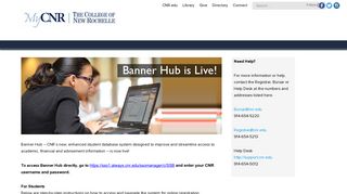 Banner Info - My CNR - The College of New Rochelle