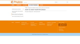 How to View Your Paycheck - Payless - Benefits