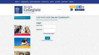 User Login - Norfolk Collegiate School
