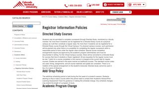 Registrar Information Policies - Colorado Tech Course Catalog - CTU ...