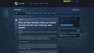 How to Play Warface with your Steam account on MY.com (Step by ...