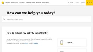 Can I check my past activity on NetBank? - CommBank