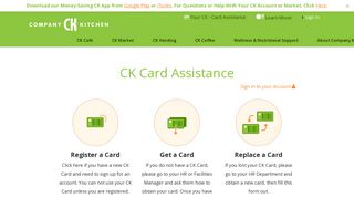 CK Card Assistance & Account Assistance | Company Kitchen
