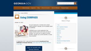 Using COMPASS | Georgia.gov