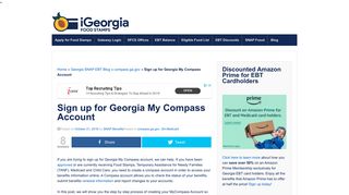 Sign up for Georgia My Compass Account - Georgia Food Stamps Help