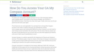 How Do You Access Your GA My Compass Account? | Reference.com