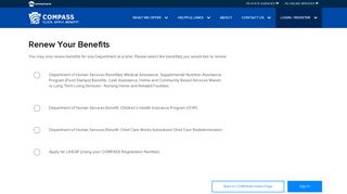 COMPASS HHS Renew Your Benefits