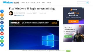 Fix: Windows 10 login screen missing - Windows Report