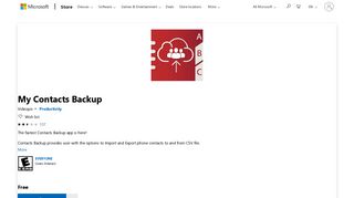 Get My Contacts Backup - Microsoft Store