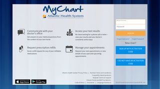 MyChart - Login Page - Atlantic Health System