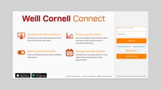 Weill Cornell Connect - Login Page