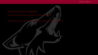 Arizona Coyotes Account Manager |