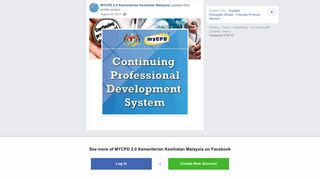 MYCPD 2.0 Kementerian Kesihatan Malaysia - Facebook