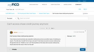 Can't access chase credit journey anymore - myFICO® Forums - 5097650